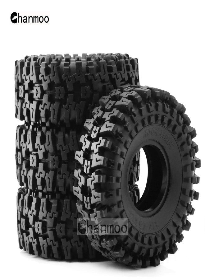 Chanmoo 1.9 RC Crawler Tires With Foam Insert 1/10 Soft Rubber Mud Grappler Wheels Tyres OD 4.72" For 1:10 Rock Crawler Car Traxxas TRX4 Axial SCX10 II RC4WD D90 TF2 Tamiya CC01 Gen8 1.9" Rims 4PCS - Image 4